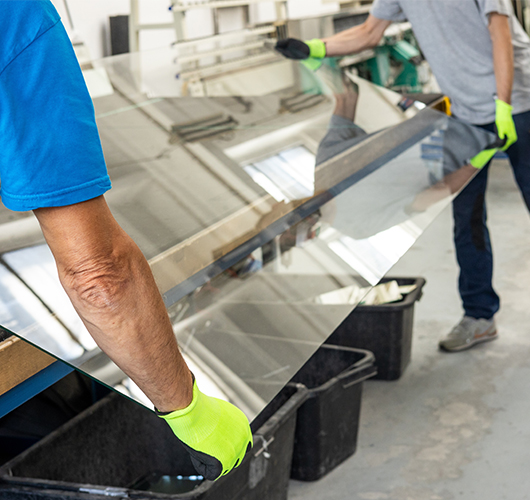 installation vitrage sur fenetre pvc usine