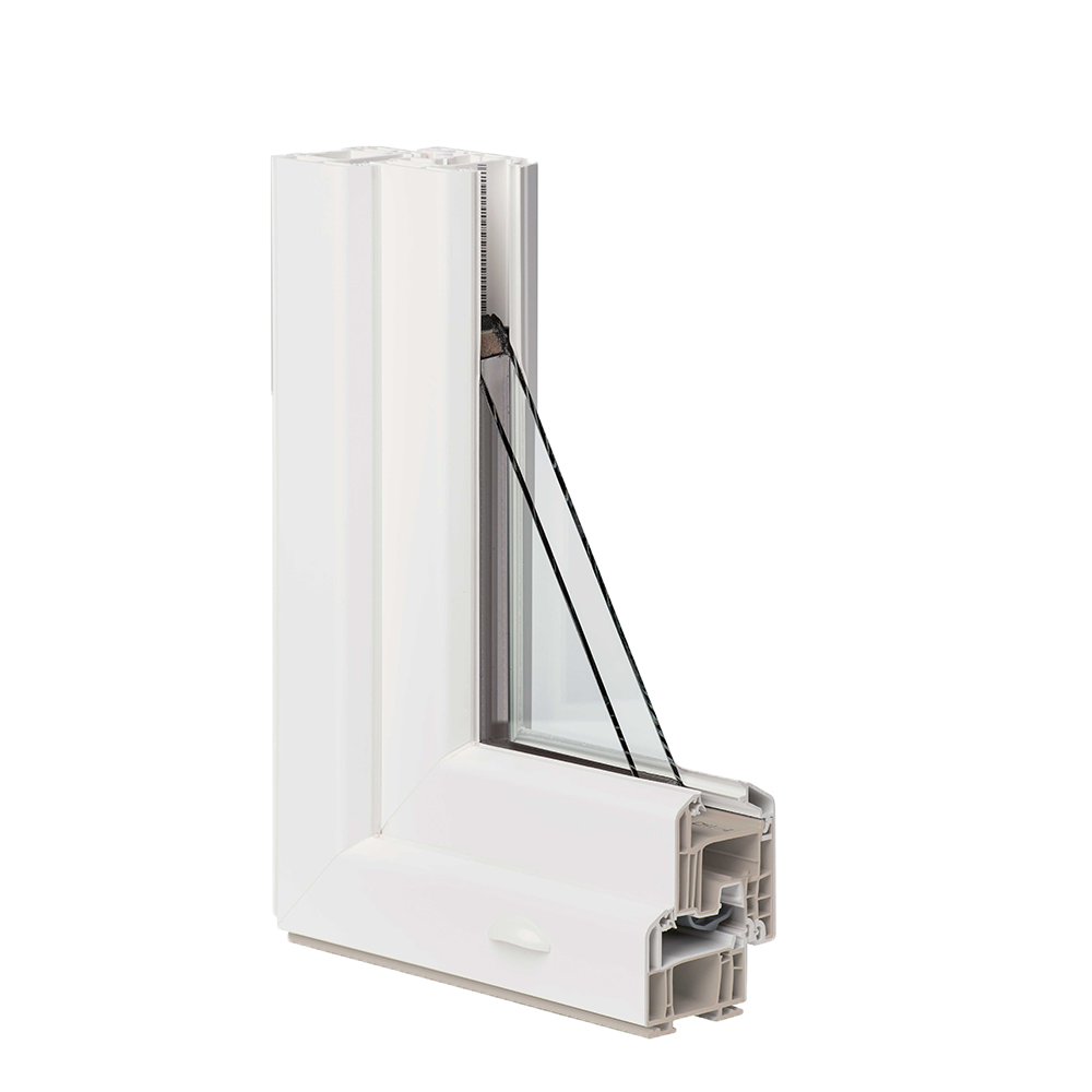 Angle fenêtre PVC blanche A70 classique AMCC