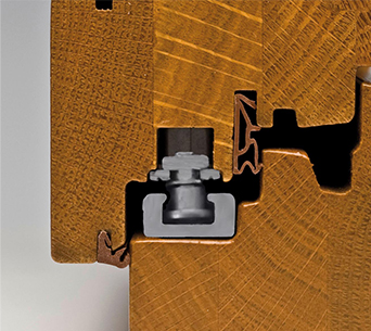 Gâches et galet champignon anti décrochement fenêtre bois B67 élégance