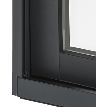 Profilés droits et fins sur le coulissant C70 élégance AMCC